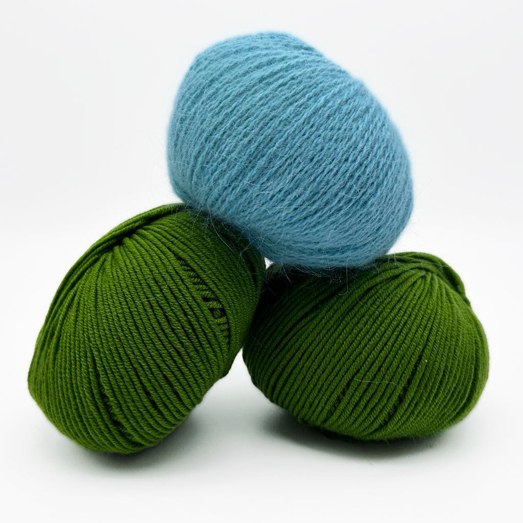 Dreiecks-Stricktuch aus weicher Merino-Schurwolle
