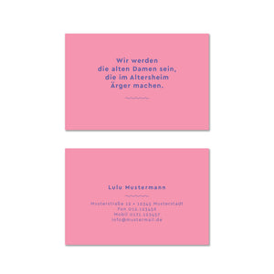 Individualisierte Visitenkarte, Rosé