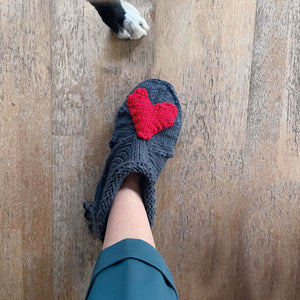 Winterspecial - Hüttenschuhe mit Herz